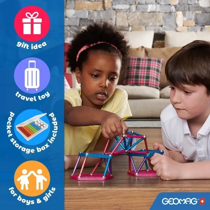 Jeu de construction magnétique - GEOMAG - Classic Recycled 25 pièces - Magnétique - Éducatif - Plastique recyclé-6