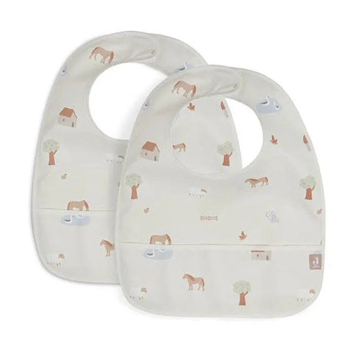 Bavoir Imperméable Ferme (2pcs) - Jollein-0