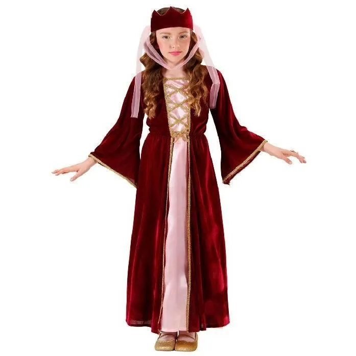 Déguisement Reine Médiévale - WIDMANN - Modèle Reine Médiévale - Rouge - Pour Enfant de 11 ans et plus-0