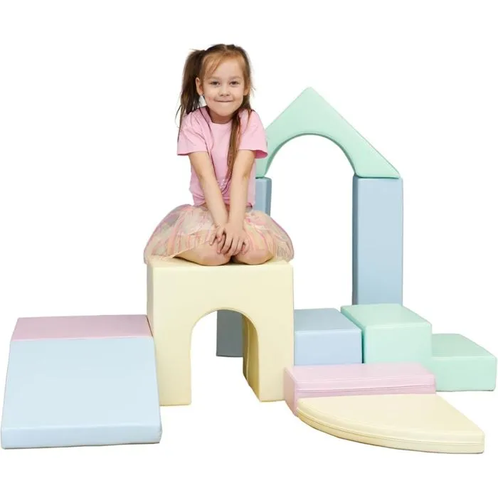 IGLU XL Modules de Motricité - Antidérapant Modules en Mousse Blocs de Construction Jouets éducatifs Jeu pour Glisser Ramper Grimper-2