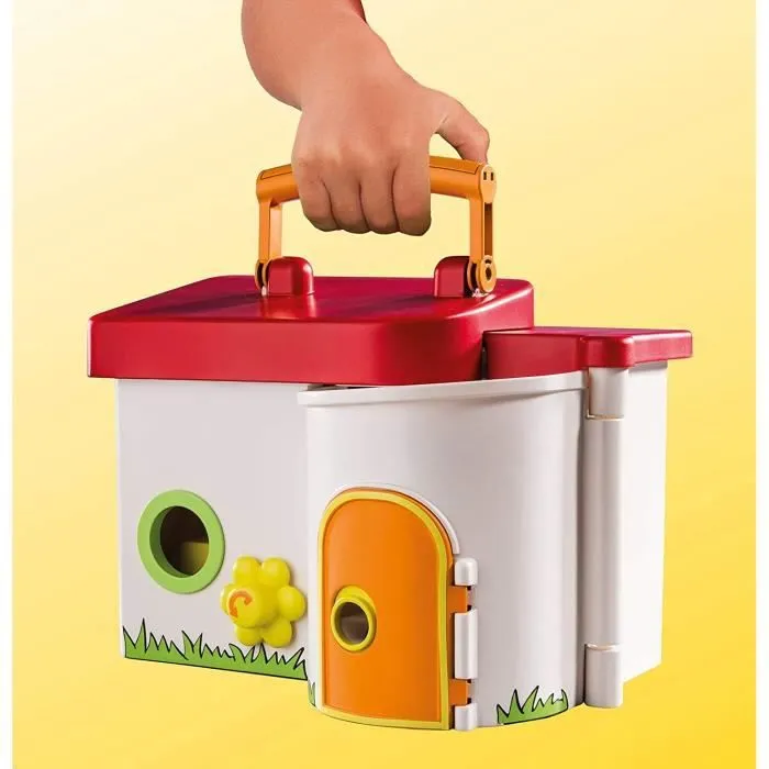 PLAYMOBIL - Garderie transportable - Bleu - Playmobil 1.2.3 - Pour Enfant de 18 mois et plus-5