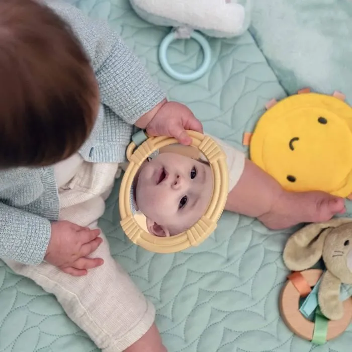 INGENUITY Tapis d'éveil au sol bébé Calm Spring Extra moelleux 6 jouets mutil sensoriels détachable-4