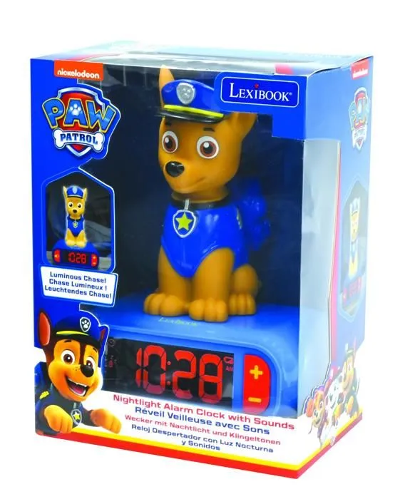 Réveil veilleuse digital LEXIBOOK - Pat' Patrouille - Chase 3D lumineux et sonore - Bleu - Enfant-4