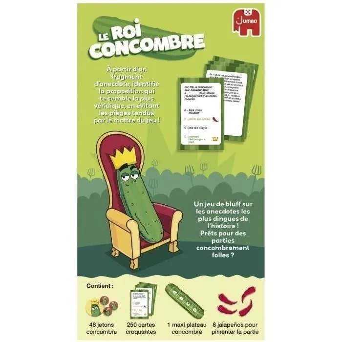 LE ROI CONCOMBRE - Jeu de société - DUJARDIN - Identifiez les anecdotes authentiques dans ce jeu de réflexion amusant !-2