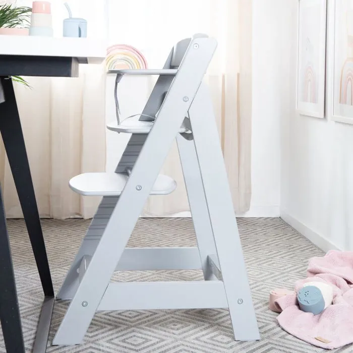 ROBA Chaise Haute Évolutive Sit Up Flex - Utilisable Jusqu'à la Chaise d'Adolescent - Bois Gris-5
