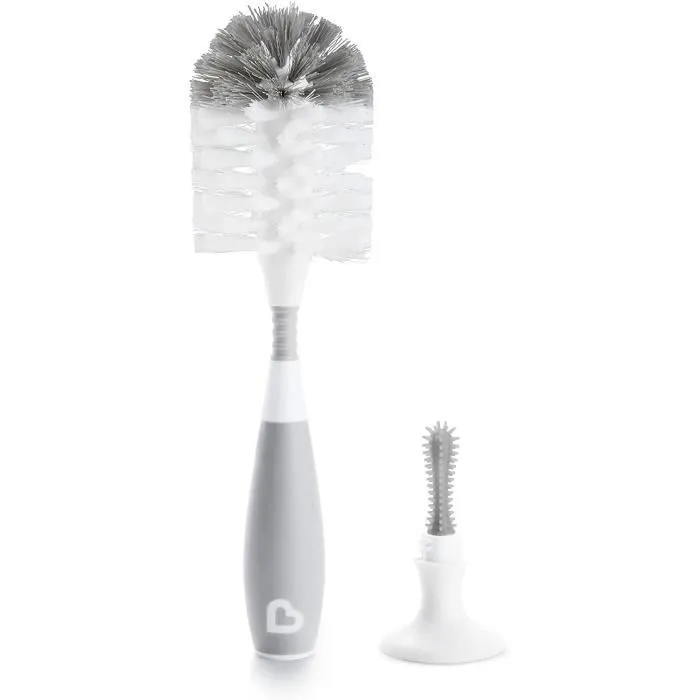 Munchkin Goupillon Biberon/Tétine Deluxe avec Poignée Texturée Gris 1 Unité - 051889-0