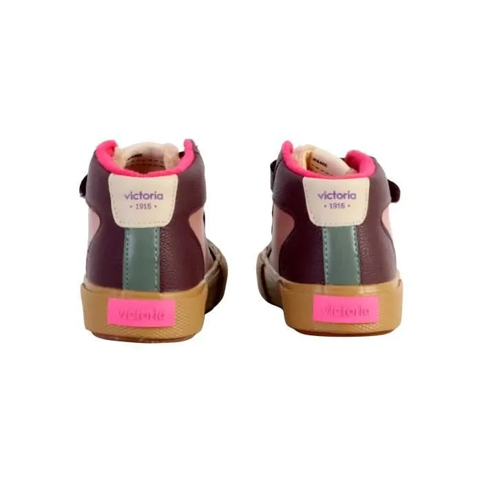 Basket Montante - VICTORIA - Rose - Scratch - Enfant - Plat-3