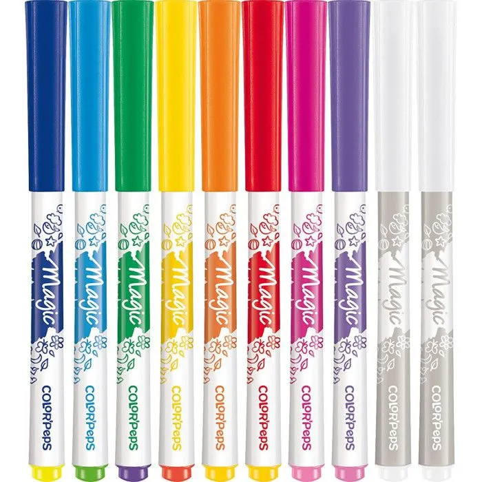Feutres de coloriage - Maped - Magiques - Encre qui Change de Couleur - 10 Feutres Assortis - Pour Enfants-2