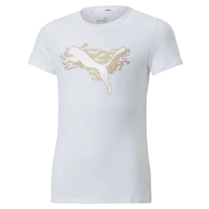 PUMA Alpha Tee G T-Shirt, Blanc, 10 ans Mixte bébé-0