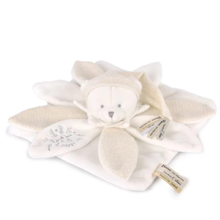 Doudou plat pétales Ours-1