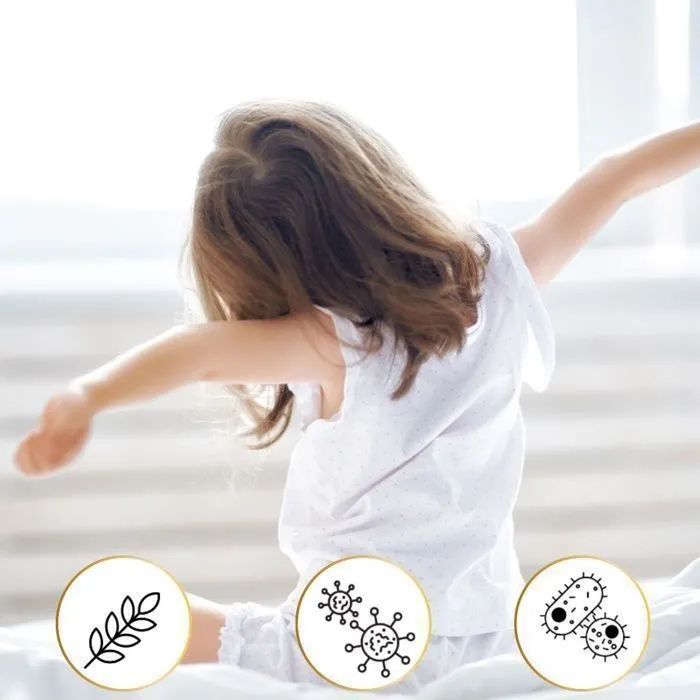 Matelas pour enfant en mousse - coco ALOE VERA 190x90x10 cm - CERTIFIÉ-4