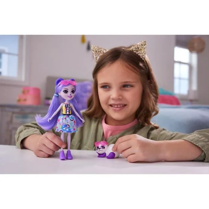 Enchantimals - Bêtes Citadines - Poupée Violetta Panda et figurine - Mini Poupée - ENCHANTIMALS - HNT58 - POUPEE ENCHANTIMALS-6