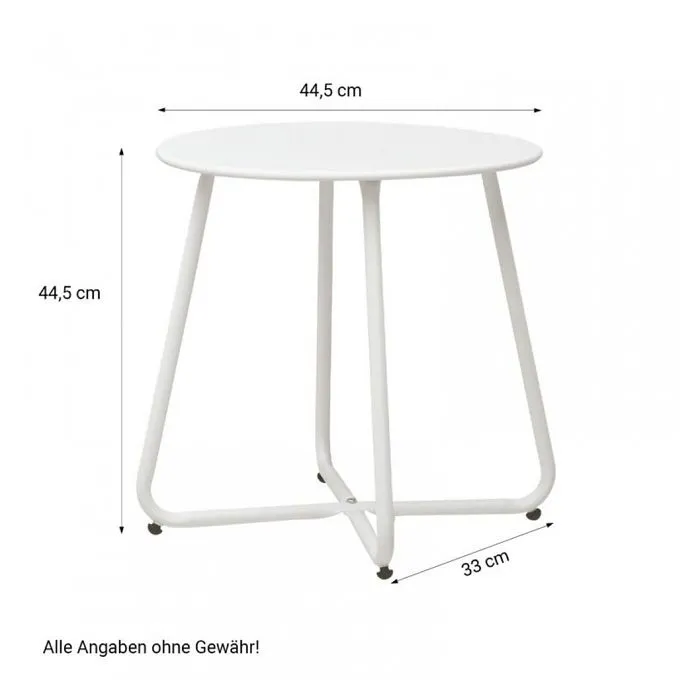 Table ronde pour enfants - Métal - Blanc - Design ludique - Durable-1