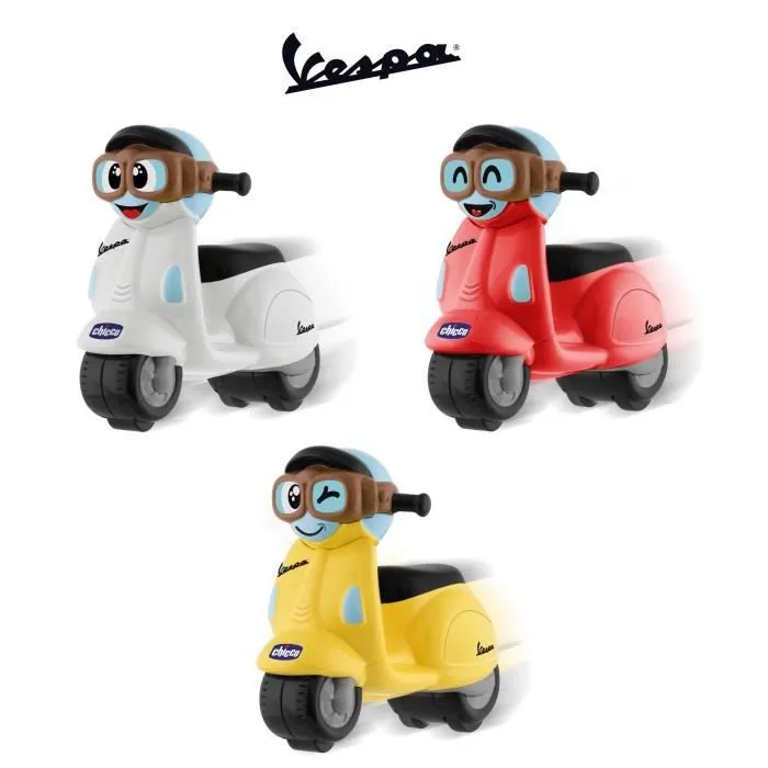 Mini Vespa Primavera Rouge - CHICCO - Véhicule à rétro-friction - Pour enfants de 3 ans et plus-4
