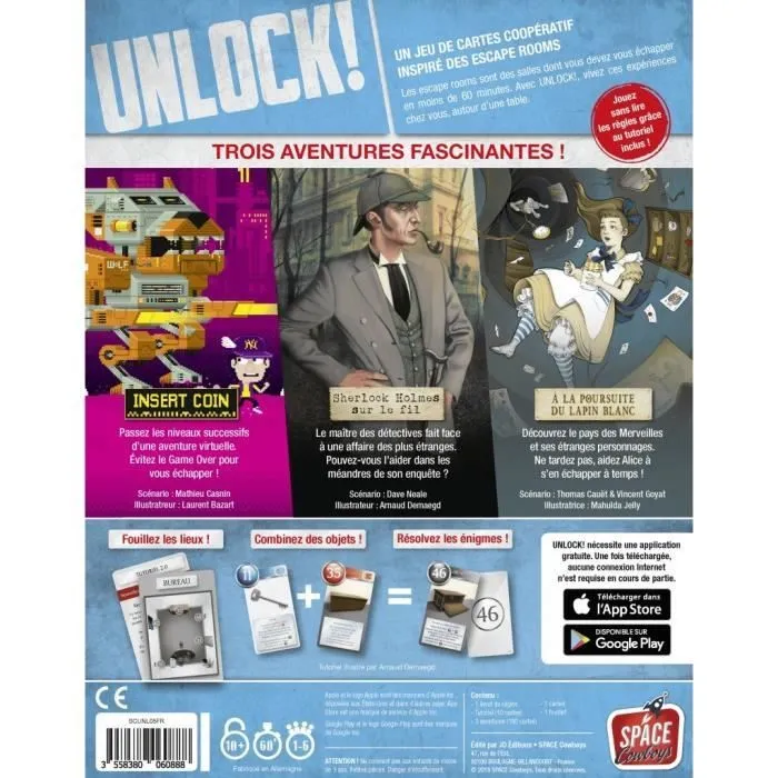 Jeu de société Unlock! : Heroic Adventures - ASMODEE - 1 à 6 joueurs - 60 min-1
