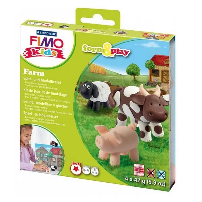 Kit de modelage Fimo Kids Form & Play 'Farm' - Animaux de ferme - FIMO-0
