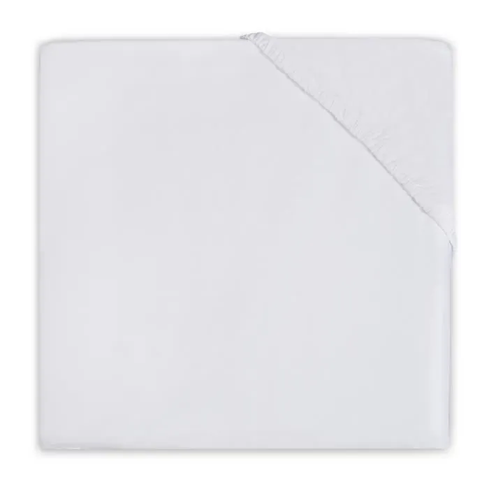 Jollein 511-847-00001 drap housse pour matelas pour bébé, Réutilisable, Blanc, Coton, Pull-over, Lavage en machine, 40 °C-0