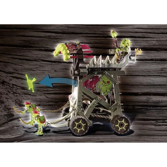 Tour d'attaque PLAYMOBIL Novelmore Sal'ahari Sands avec 3 squelettes, 1 catapulte et 1 roue mitrailleuse-8