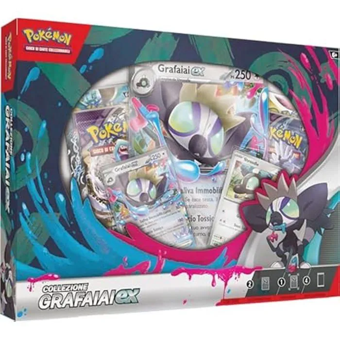 Jeu de cartes - POKÉMON - Collection Grafaiai-Ex - Carte promo holographique géante et boosters JCC-0