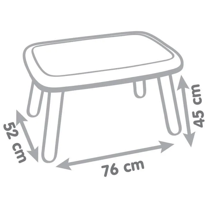 SMOBY - KID Table enfant verte - Anti UV - 4 enfants - Fabrication française-3