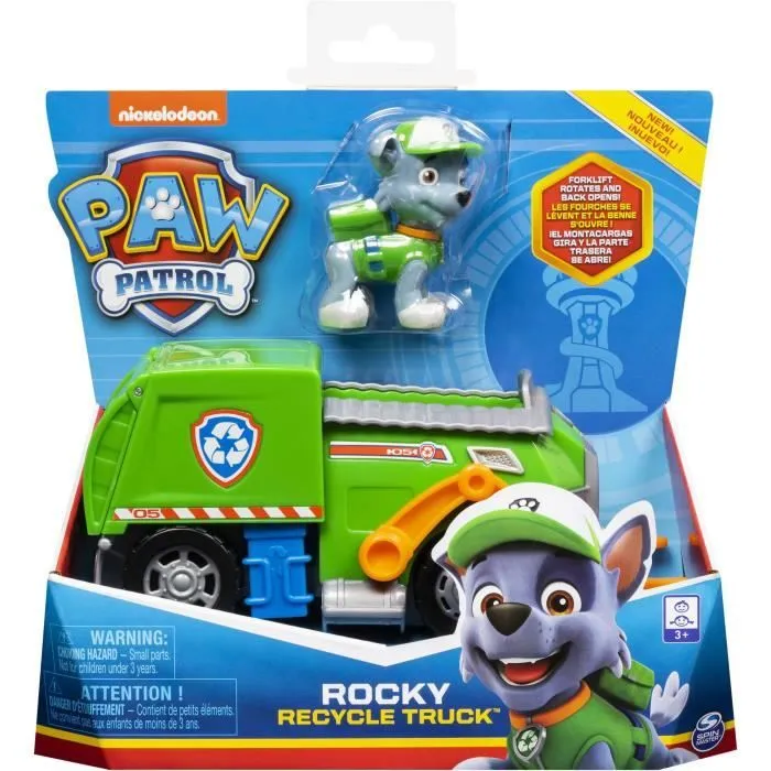 PAW PATROL - Véhicule 15 cm avec figurine Rocky - Mini véhicule pour enfant-3