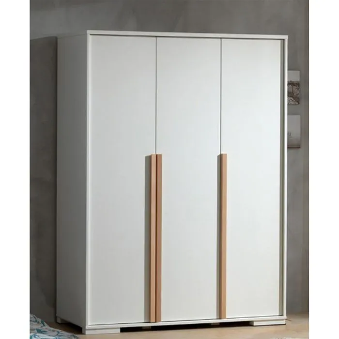 LONDON Armoire 3 Portes Blanc-2