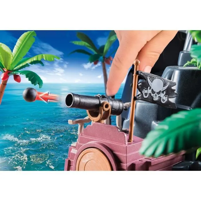 PLAYMOBIL - Repaire Pirates de Ténèbres 6679 - 3 Pirates, Prison, Grotte au Trésor, Pièges et Accessoires-8