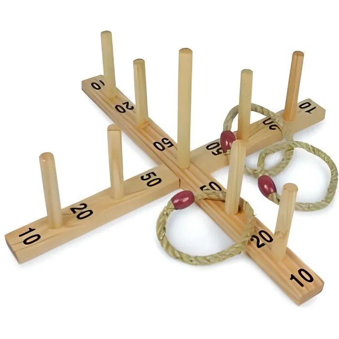 Jeu d'anneaux - TOYS PURE - Extérieur - Mixte - A partir de 3 ans - Sisal - 56 x 56 cm-0
