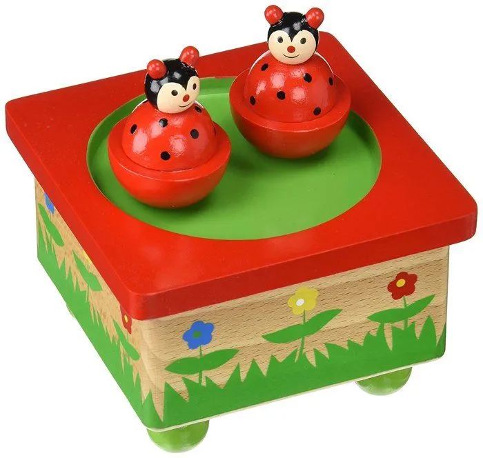 Boite à musique ULYSSE 1127 pour bébé - personnages aimantés coccinelles - Berceuse Mozart-1