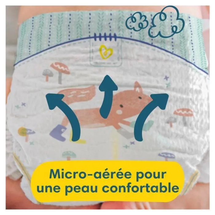 Couches Pampers Premium Protection - Taille 3 - Pack 1 mois x204-2