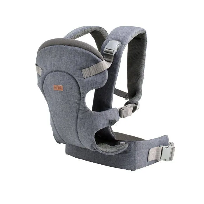 MAÏKA Porte-bébé confort plus gris, naissance à 15 kg, 3 positions possibles-0