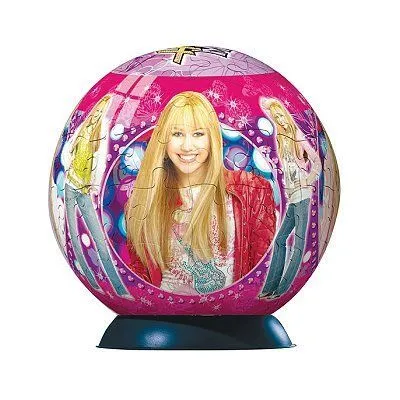 Puzzle Ball 96 pièces - Ravensburger - Hannah Montana - Puzzle 3D - Dessins animés et BD - Rose-0