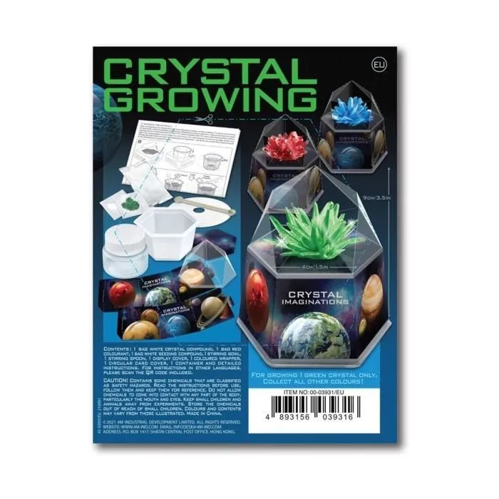 Kit de culture en cristal - 4M - 403931 - Vert - Pour enfants à partir de 3 ans - Sciences et jeux-2