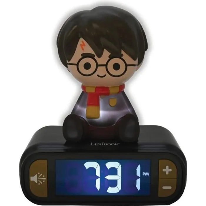 Réveil veilleuse digital LEXIBOOK - Harry Potter - 3D lumineux et sonore - Noir - Enfant-0