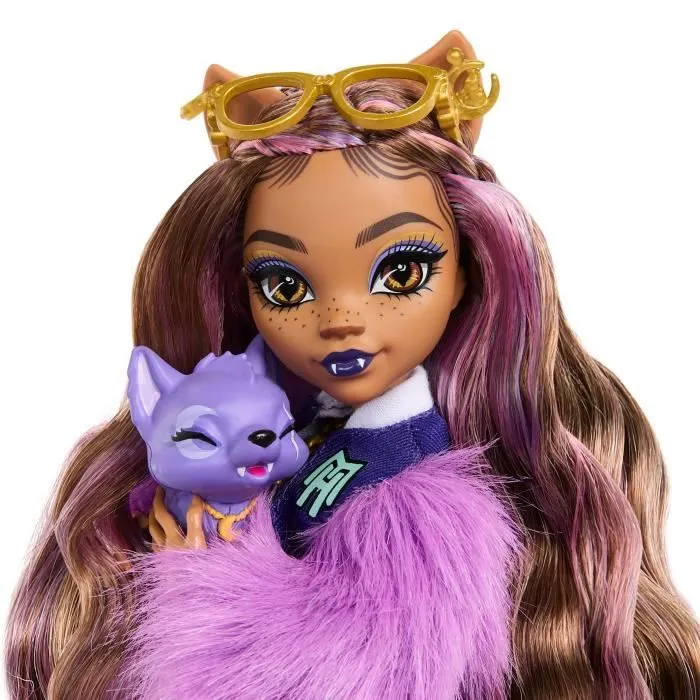 Monster High-Clawdeen Wolf-Poupée avec chien Crescent et accessoires HRP65-1