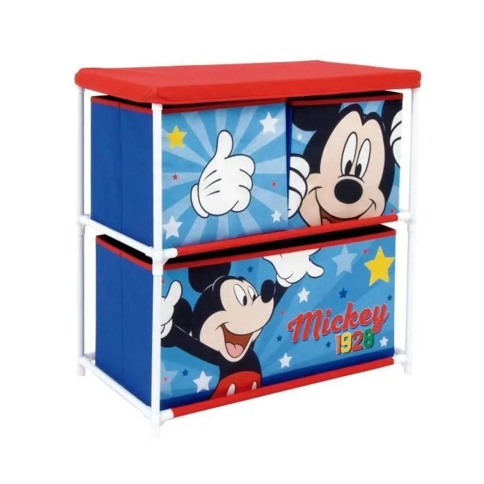 DISNEY MICKEY - Meuble de rangement 3 corbeilles-0