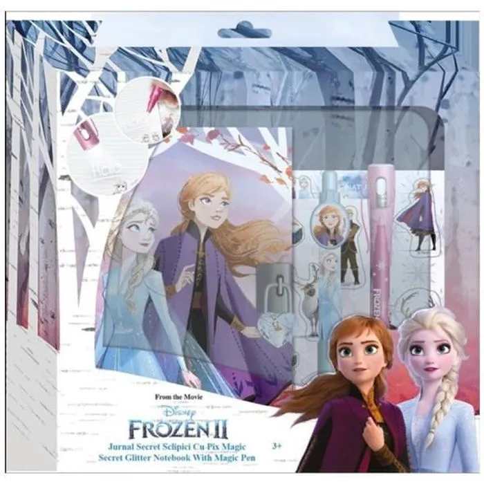 Frozen 2 - la reine des neiges 2 journal intime avec cadenas et ses clés + accessoires-0