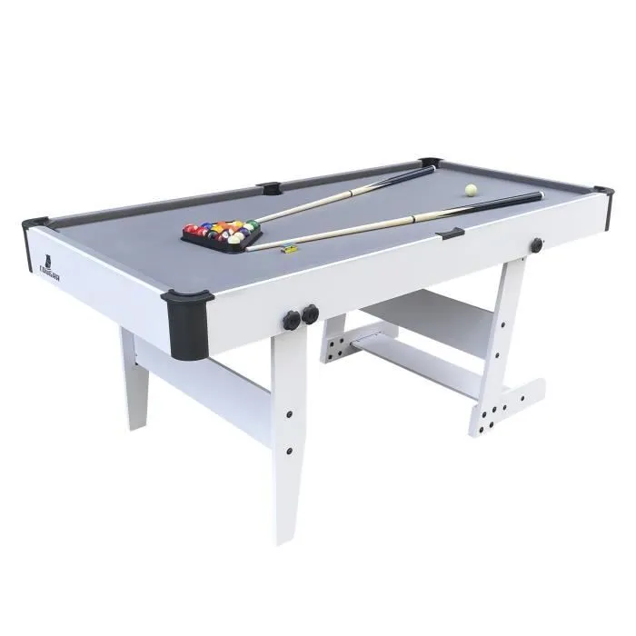 Table de Billard pliable Cougar Hustle XL - Blanc/Gris - Accessoires inclus-2
