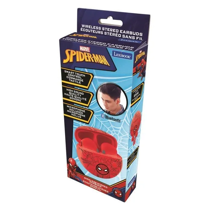 LEXIBOOK - Ecouteurs sans fil Spiderman pour enfants-4