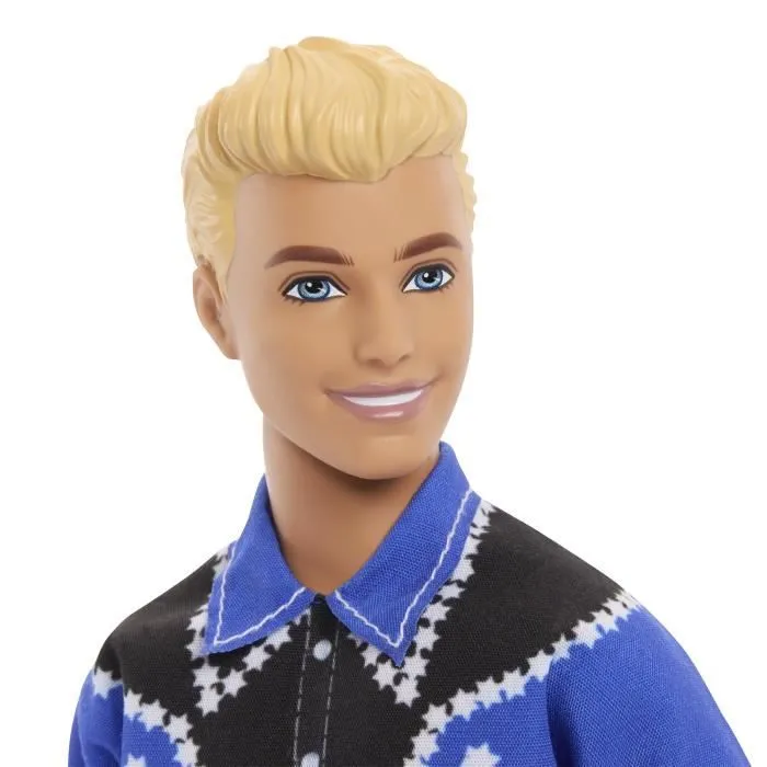 Barbie®-Fashionistas-Poupée Ken blond look western HRH25-4