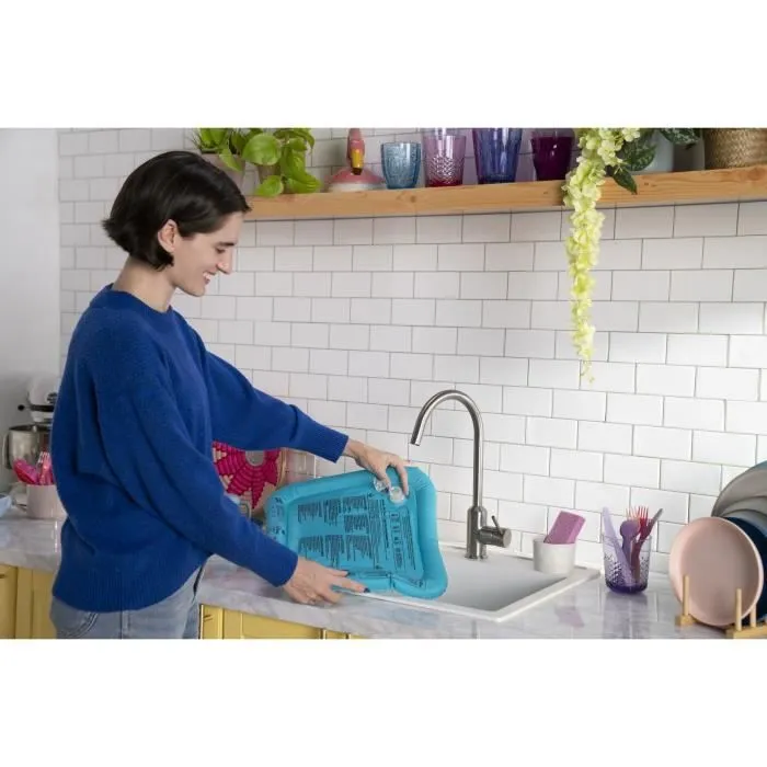 DISNEY BABY - STITCH - Tapis d'eau pour bébé, jeu sensoriel et d'éveil, gonflable, facile à nettoyer, pliable, dès la naissance-5