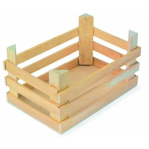 Caisse en bois naturel pour marchande - Lot de 3 - LEGLER - Beige - Marron-0