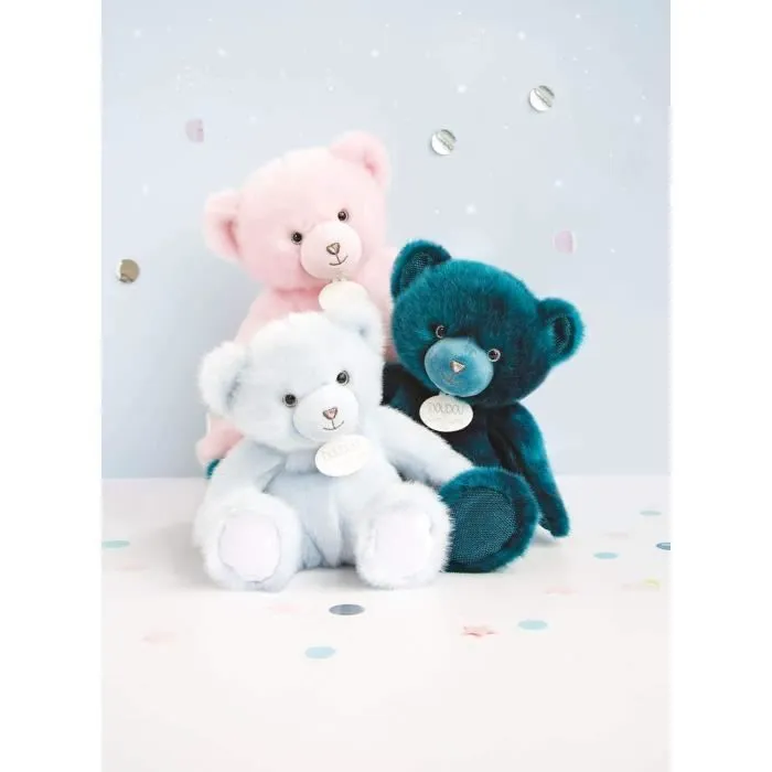Peluche Doudou & compagnie Ours Collection - bleu - 35/44 cm-0