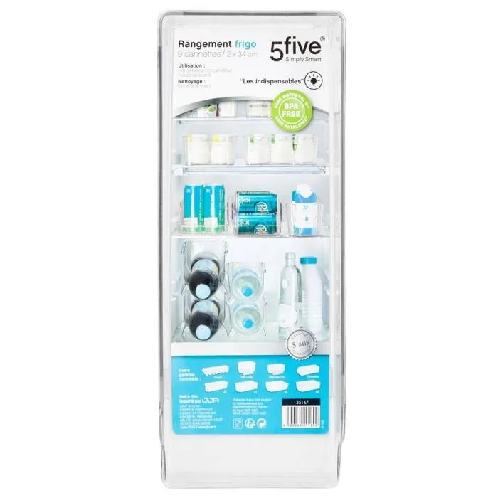 5five - rangement pour frigo "smart fridge" 9 canettes-1