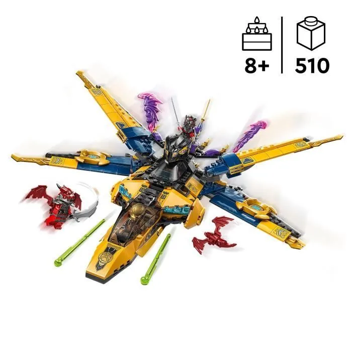 LEGO NINJAGO 71833 Le super avion tempête de Ras et Arin - Jeu de construction dès 8 ans-1