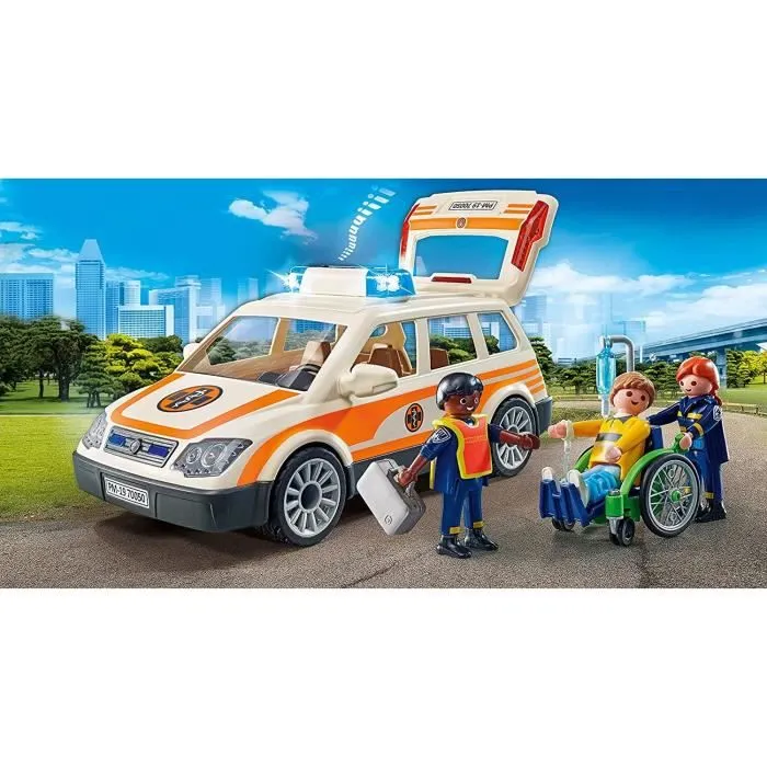 Véhicule - PLAYMOBIL - 71037 - Voiture de médecin urgentiste - 44 pièces - À partir de 4 ans-0