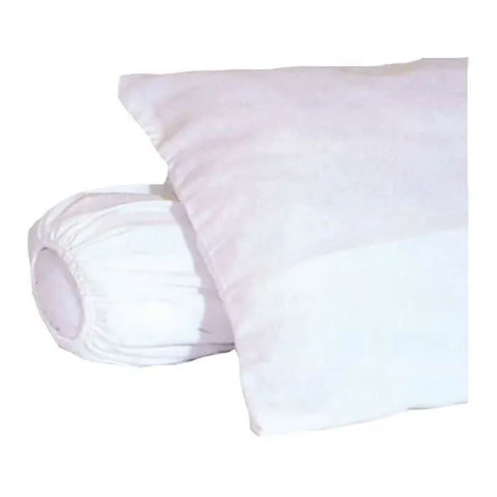 Sous-taie d'oreiller molleton 100% coton gratté 60x60 cm blanc-0