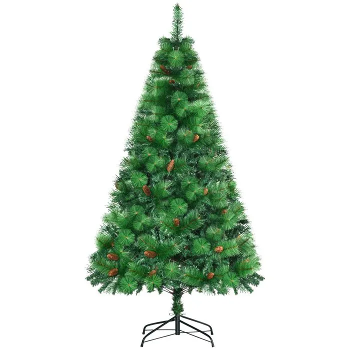 HOMCOM - Sapin de Noël - PE - 116x116x180cm - Vert-0