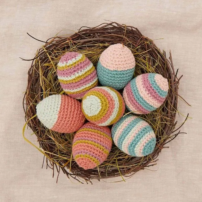 Kit de crochet - Rico Design - Ricorumi - Œufs de Pâques pastel - 15 pièces - Instructions incluses-3
