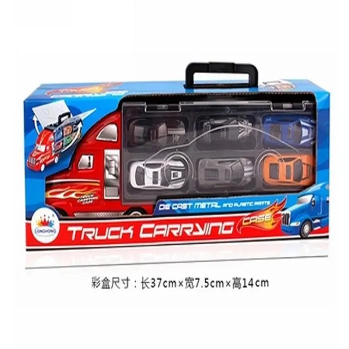 Jouet Camion Transporteur - Non spécifié - 12 Voitures - Alliage - Rouge - 0.6kg-3